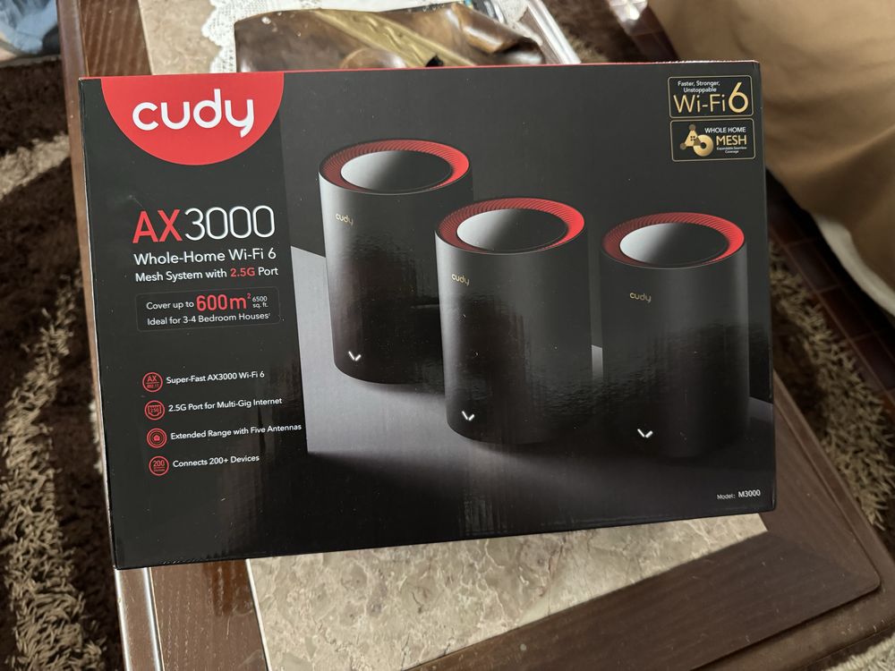 Pack 3xSistemas Mesh M3000 Wi-Fi 6 Dual Band AX3000 Preto - NOVO