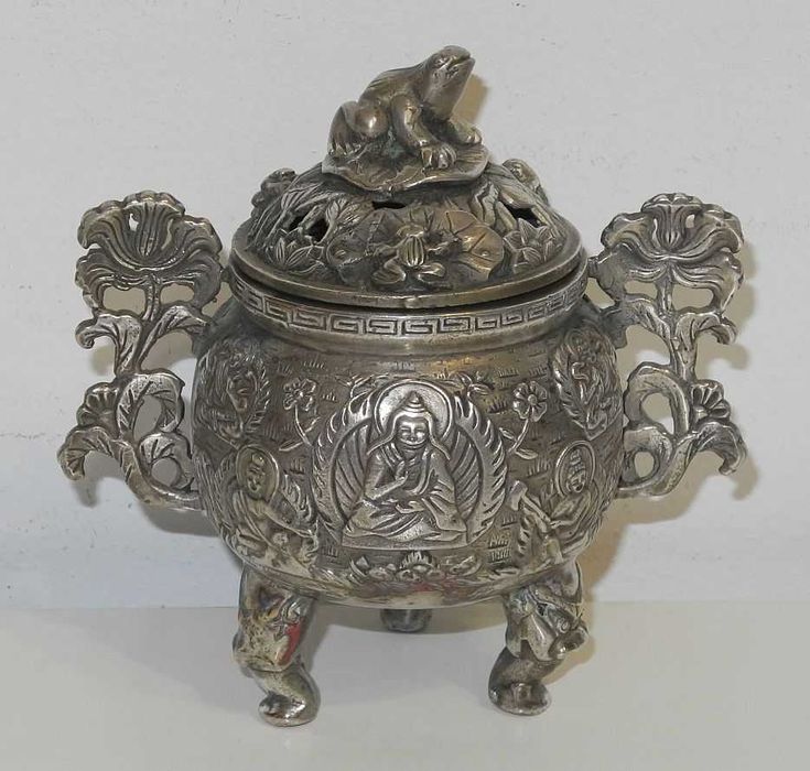 STARE CHINY - srebrzone naczynie z epoki cesarza Qianlonga