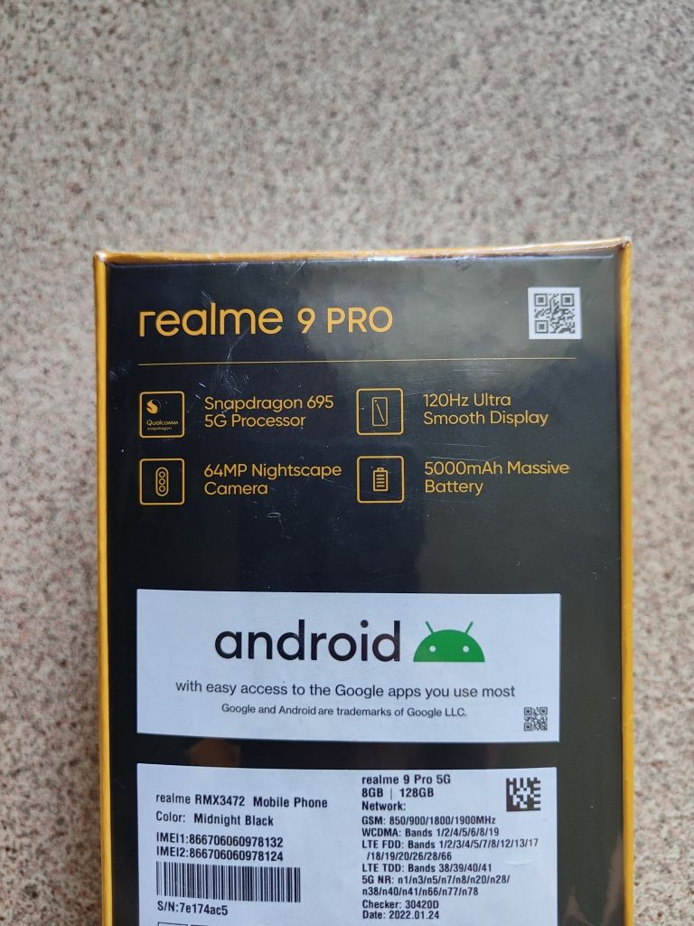 Realme 9 Pro 8/128Gb Midnight Black EU. Гарантія, ДРОП