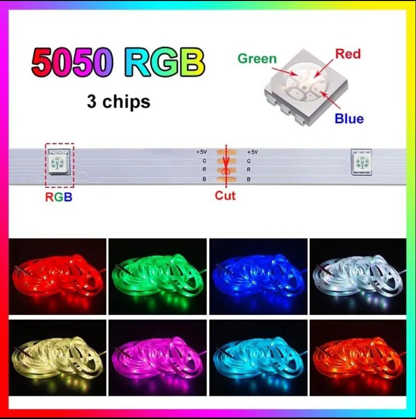 Usb Led 5050 RGB лента 3м. Bluetooth Lotus Lantern