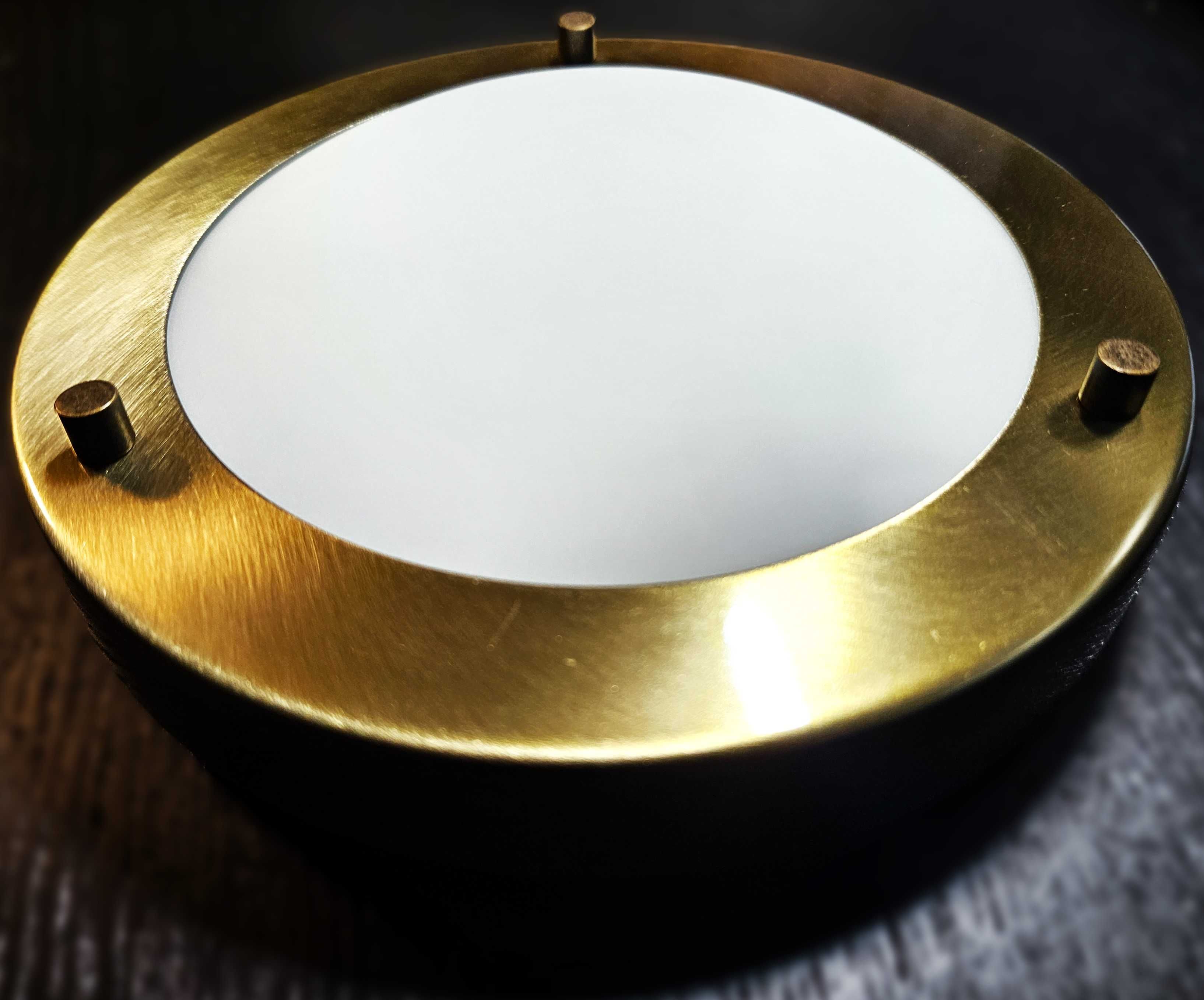 Plafon okrągły Candellux 18 x 18 cm odcienie żółtego i złota