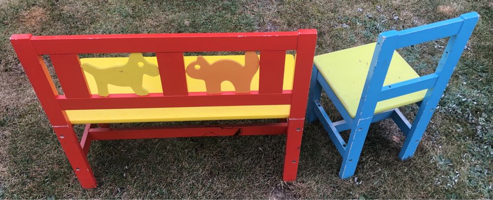 • Ławeczka i Krzesełko dla Dzieci - Mebelki Dziecięce - Przedszkole