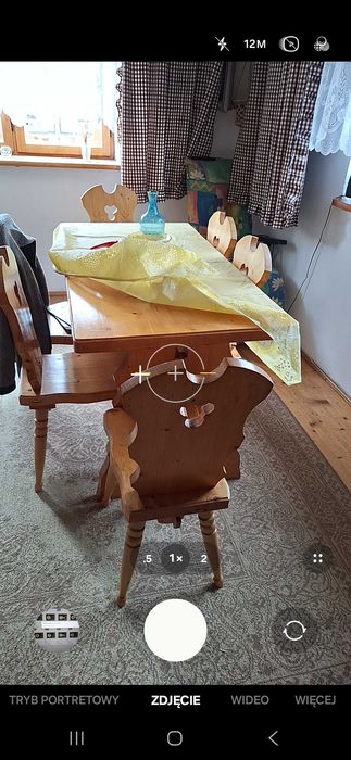 Stół góralski i 6 krzeseł