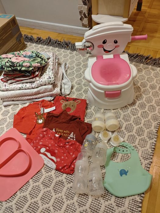 Mix dla dzieci nocnik śpiworki butelki smoczek śliniak ubranka