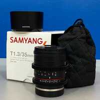 Samyang 35mm T1.3 ED AS UMC CS Cine (Canon EF-M) - 3 ANOS DE GARANTIA