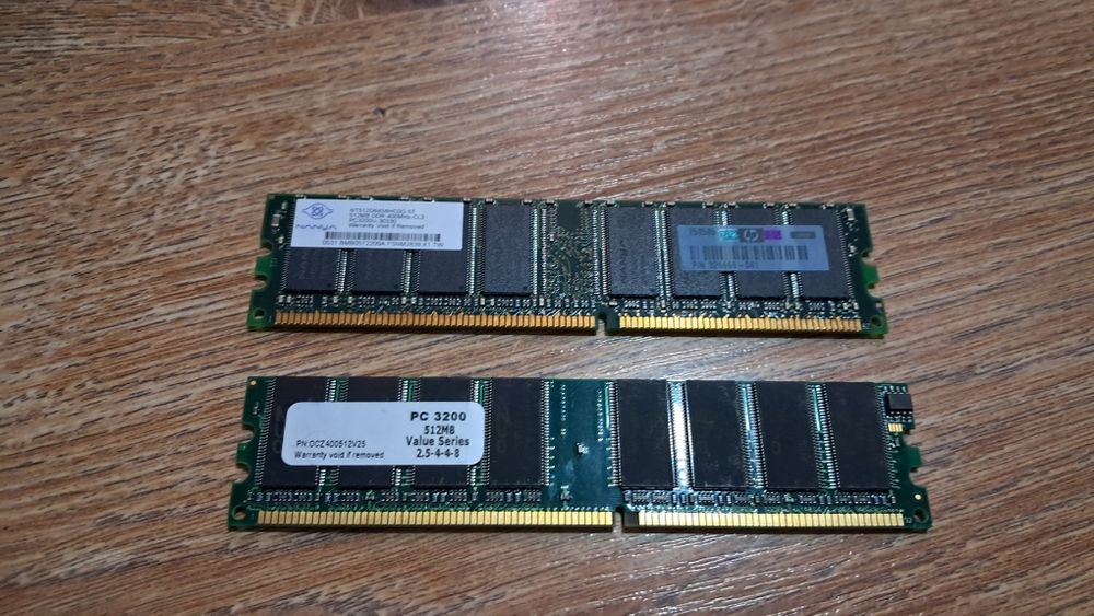 Pamięć Ram DDR 2x 512mb 1GB Retro PC3200