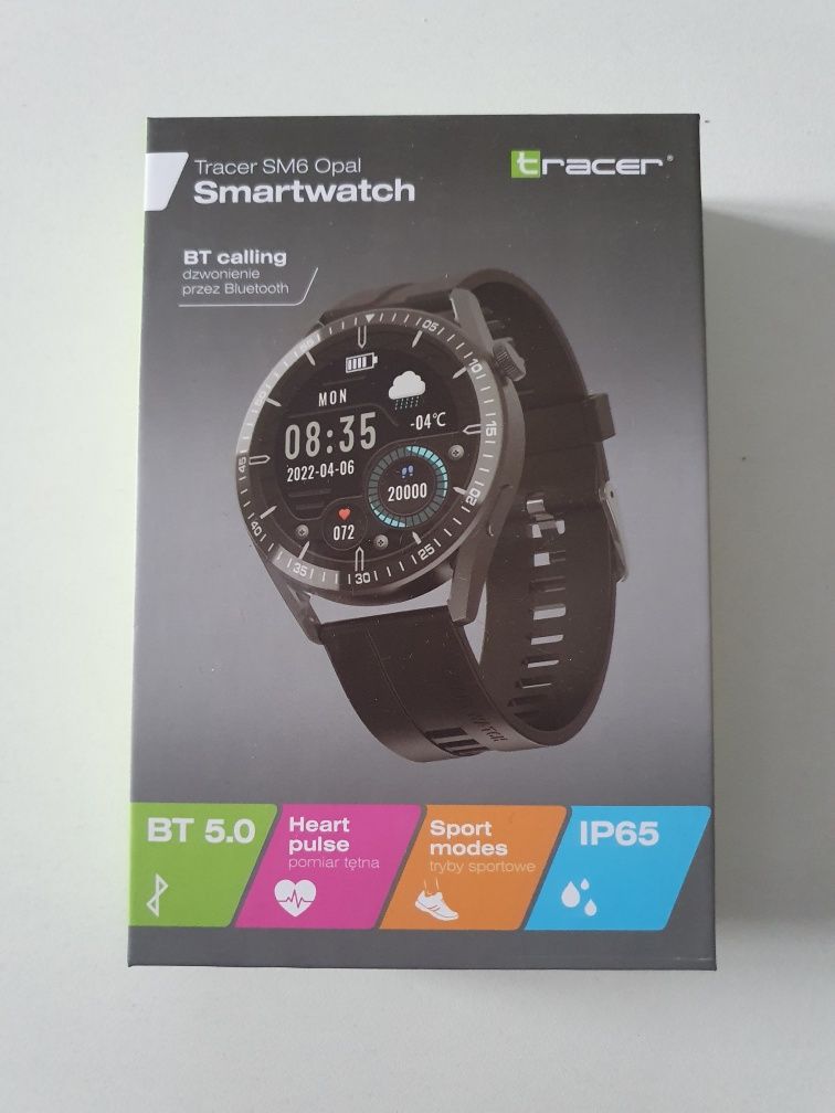 Smartwatch Tracer SM6 OPAL, Nowy Na Gwarancji