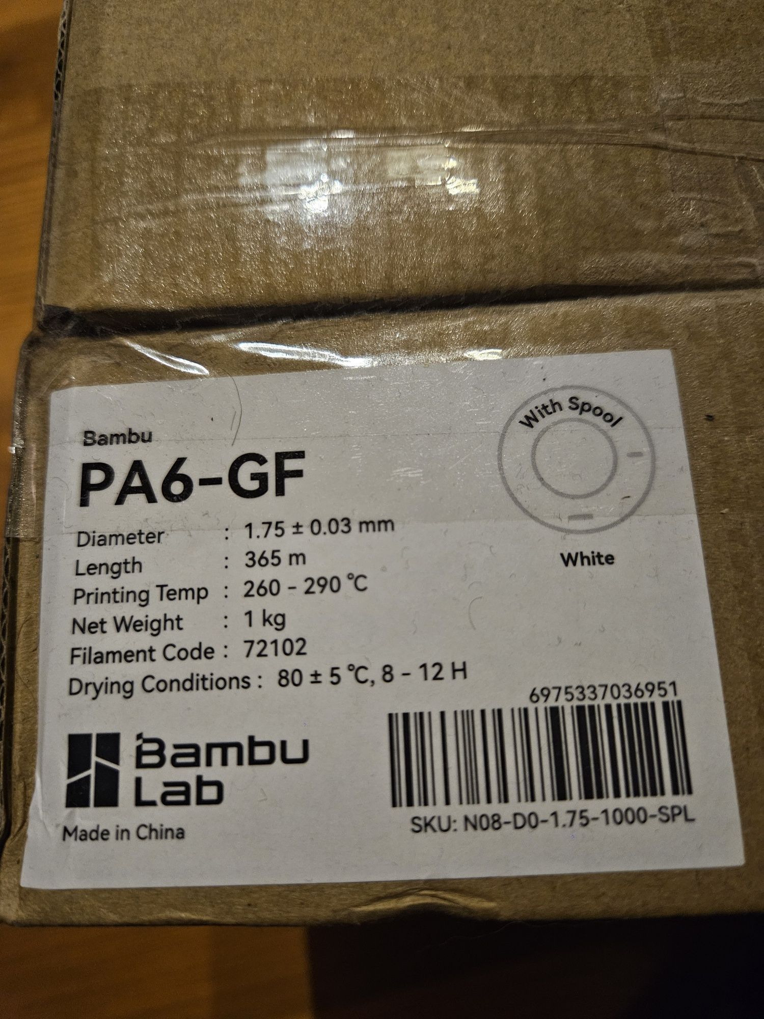 Bambulab Bambu Lab PA6-GF filament 1kg