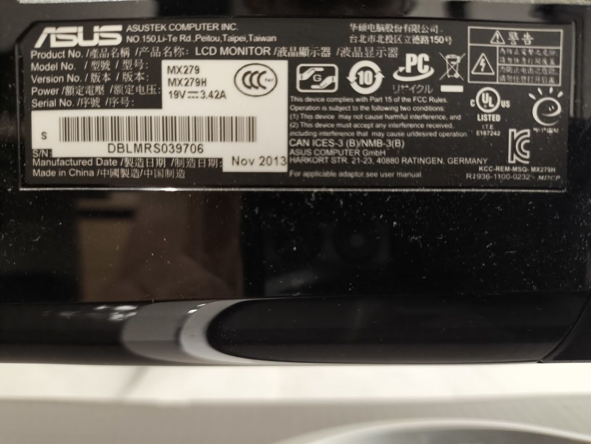 Monitor ASUS MX279H 27" FHD IPS