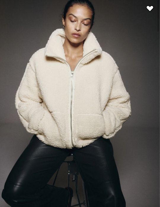 H&M курточка тедді LOOSE TEDDY JACKET