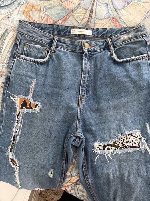 Calças ganga forradas tigresa Zara