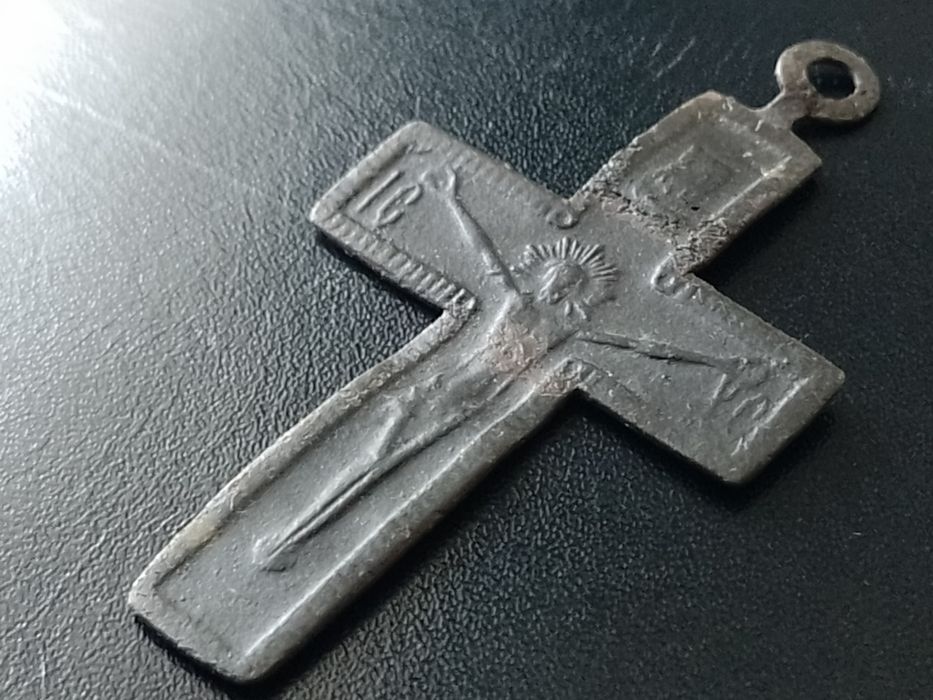 Stary krzyżyk prawosławny XIX wiek Rosja Św. Warwara (74)