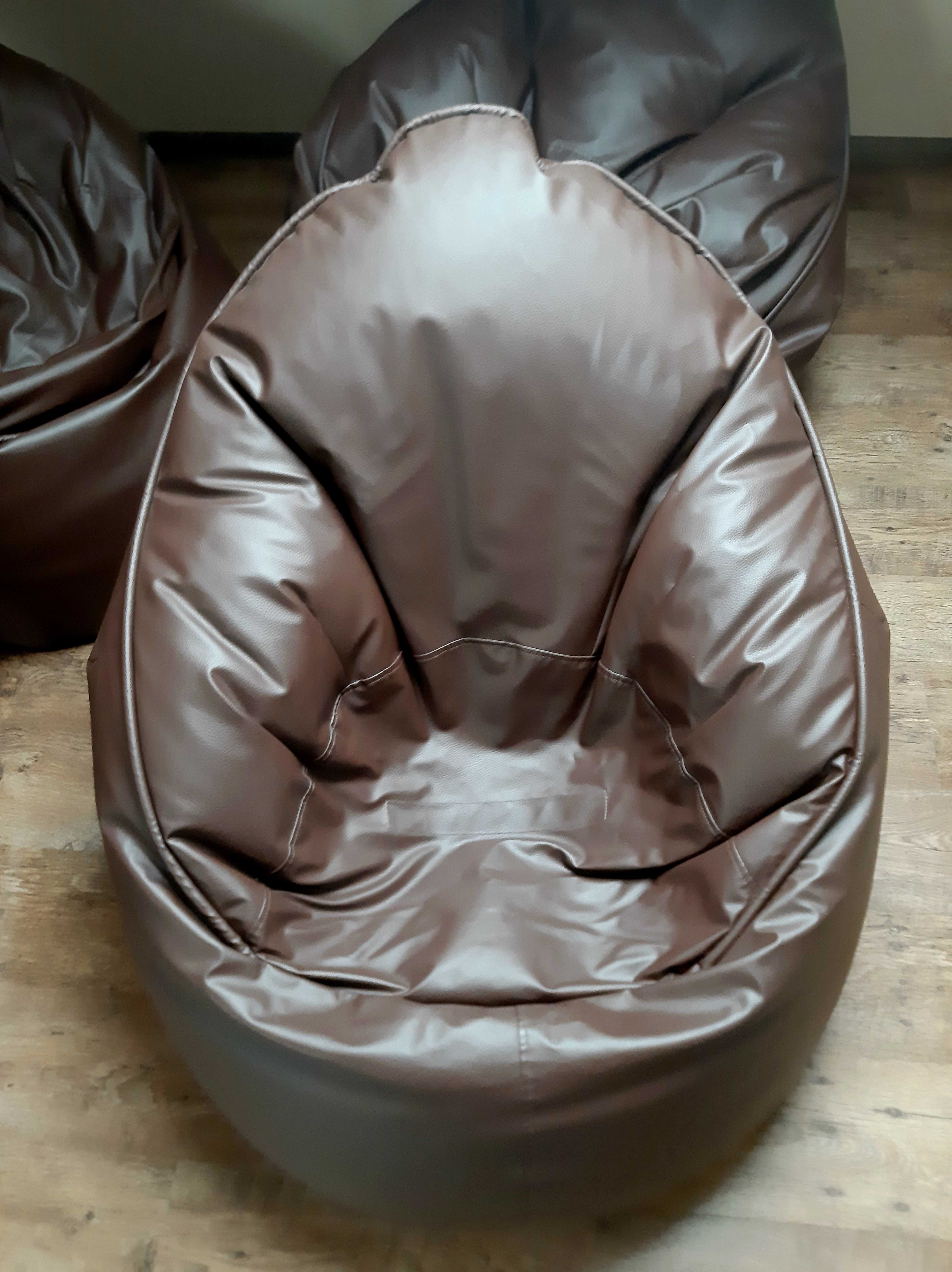 Fotel -pufa kolor czekoladowy