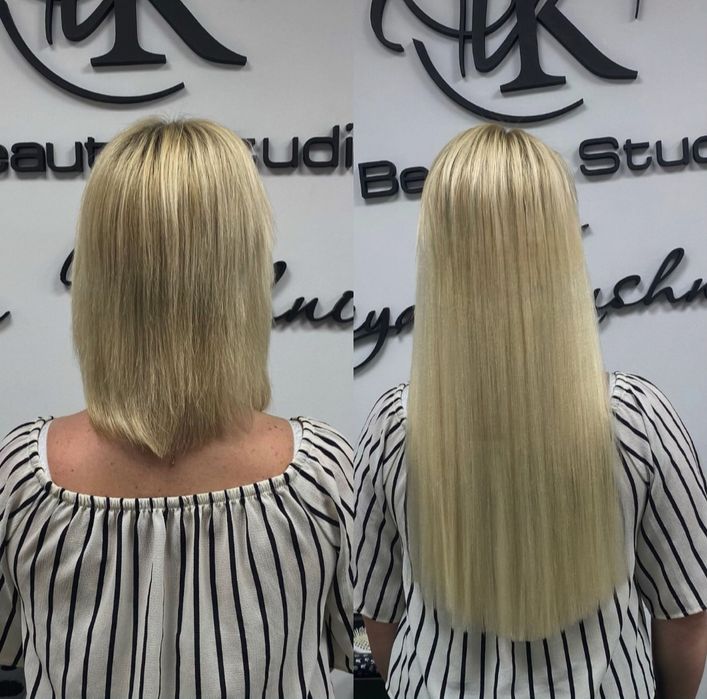 Нарощування волосся в 4 руки