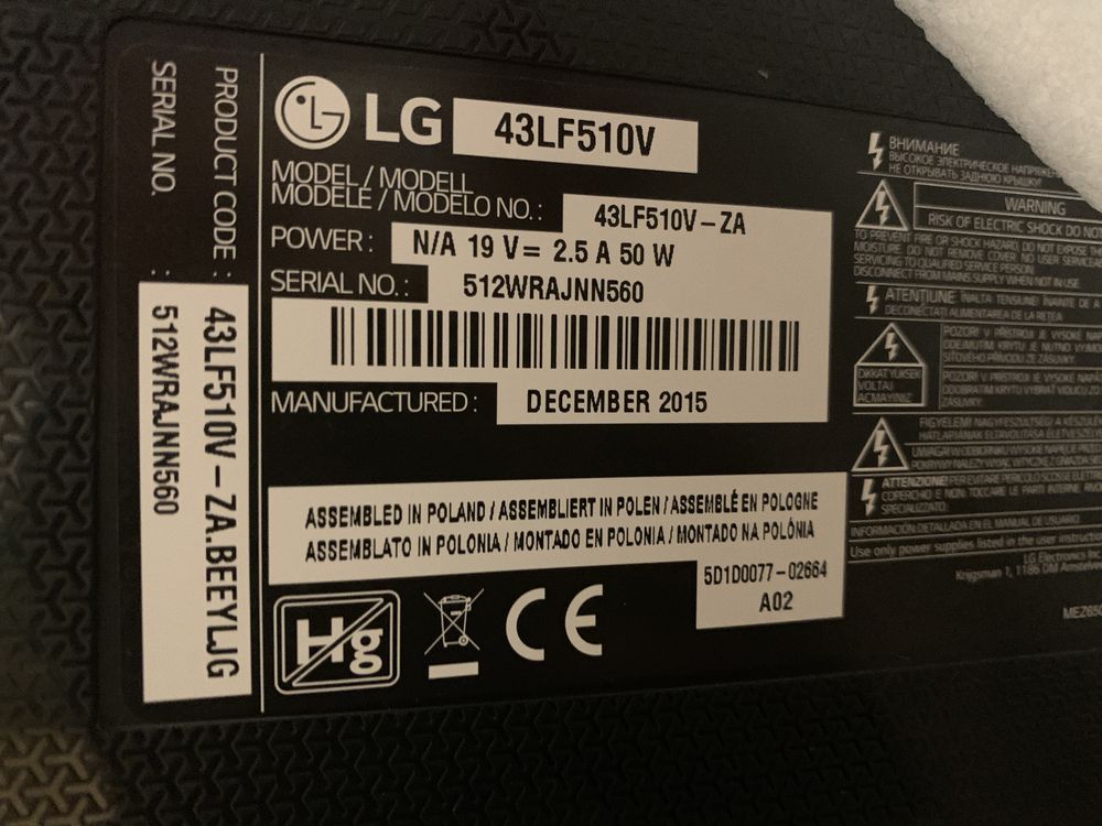 Telewizor LG 43LF510V + Mi Box