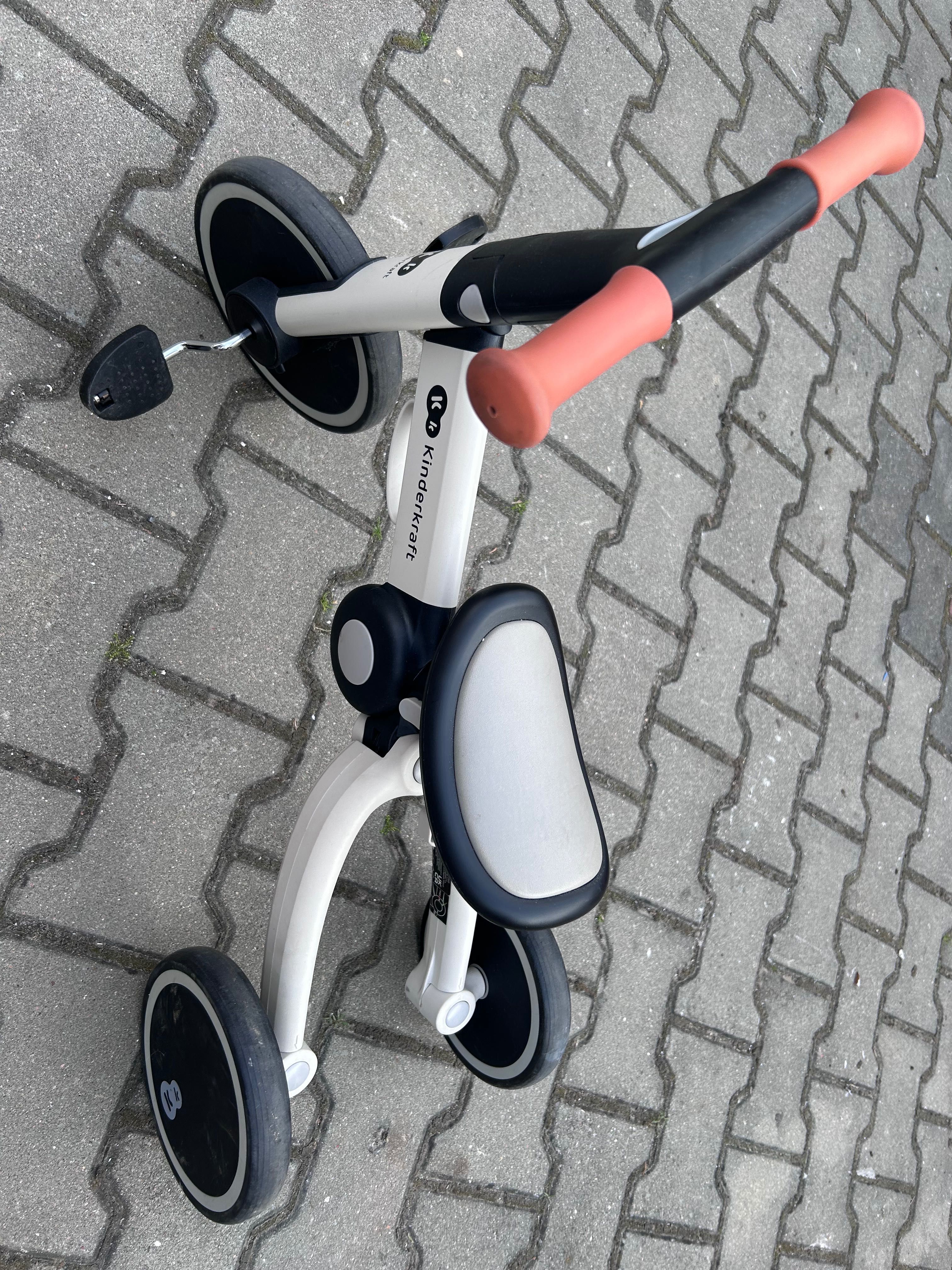 Kinderkraft rowerek trójkołowy 3 w 1 silver grey Stan idealny