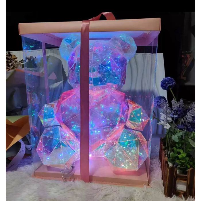 Світлодіодний нічник Teddy 40см Ведмедик з серцем від USB