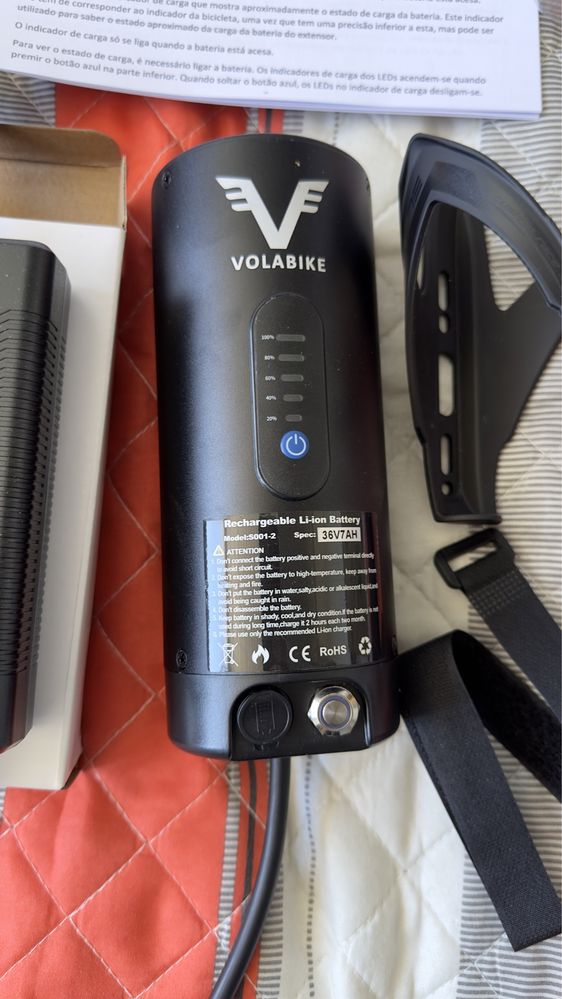 Bateria externa para montagem em e-bikes