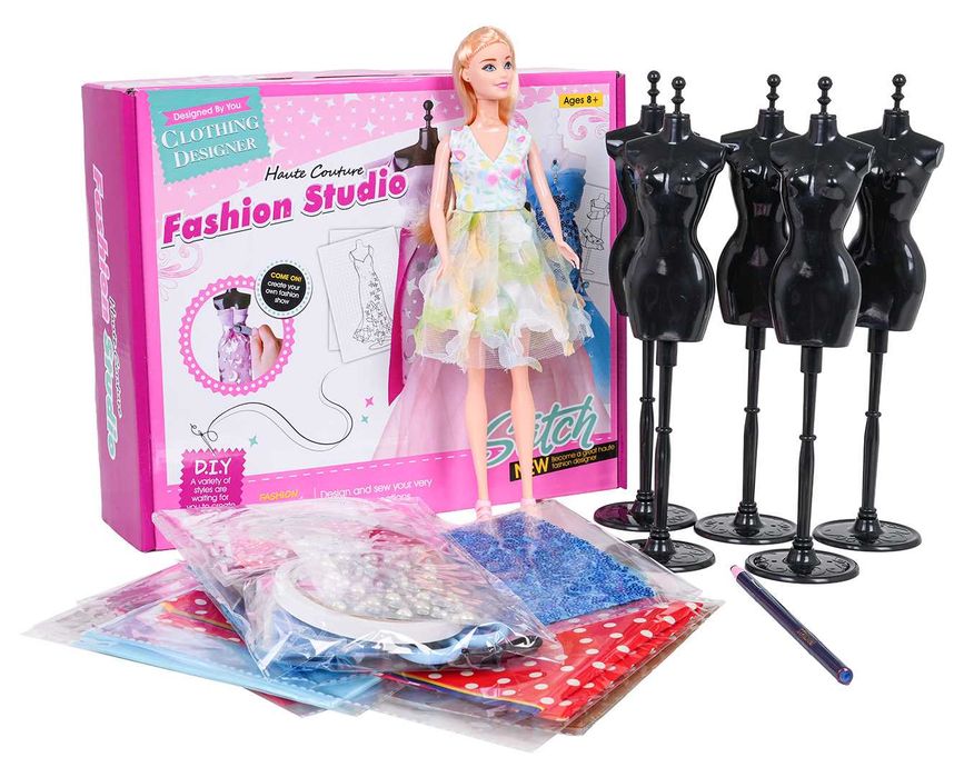 Zestaw Małej Projektantki, Kolorowe Materiały ZDZ.007-D