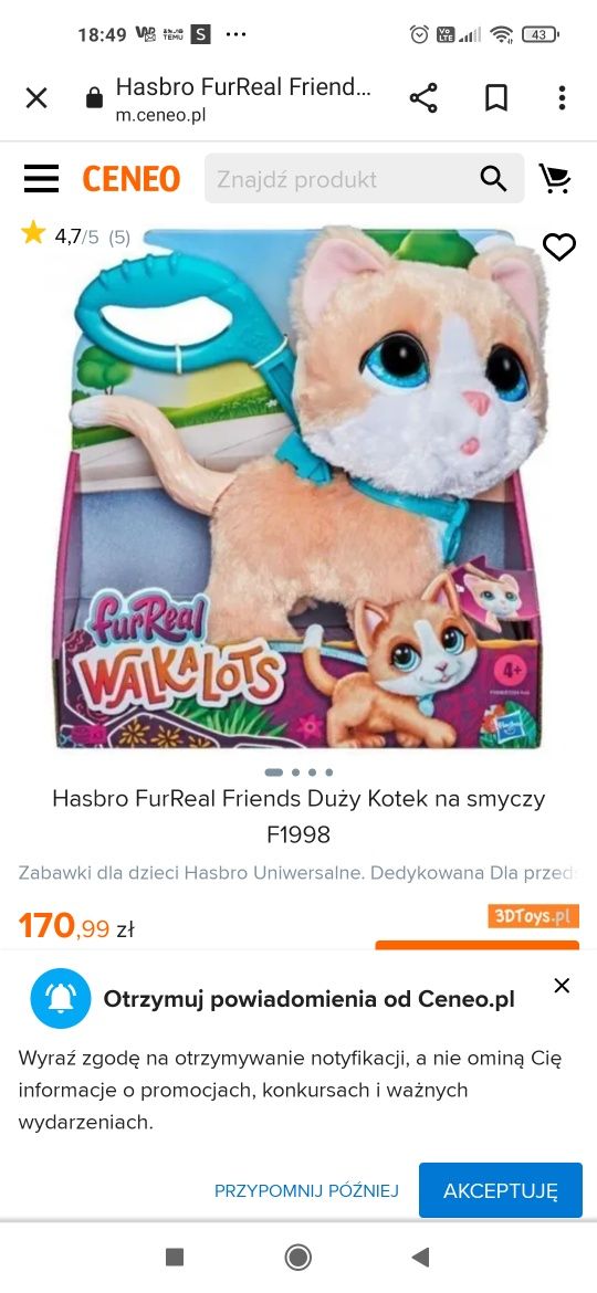 Hasbro Kotek furreal