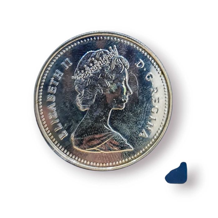 Moeda Canadá 1989 – “Fleuve Mackenzie River” – 1 Dollar Prata 0.500
