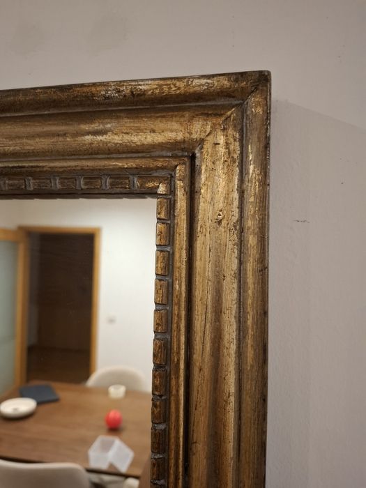 Espelho 140x55cm. Madeira maciça.