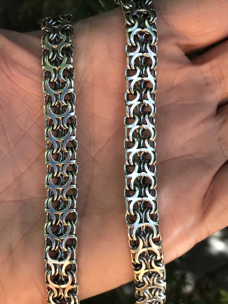 Мужская серебряная цепочка плетение «Рамзес», серебро 925 проба