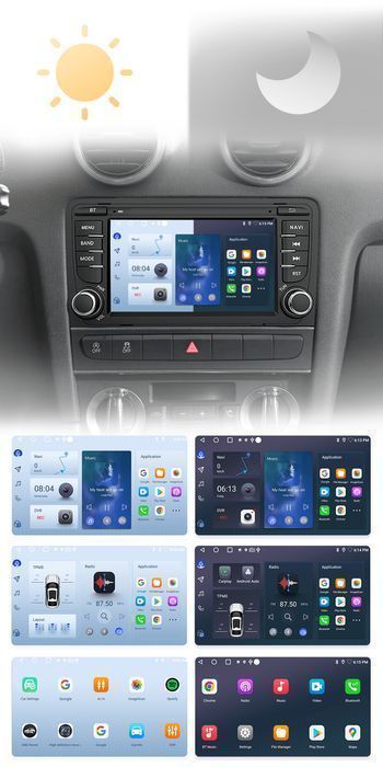 Radio 2DIN 7" Wireless CarPlay Android Auto Navi GPS Audi A3 8P PL