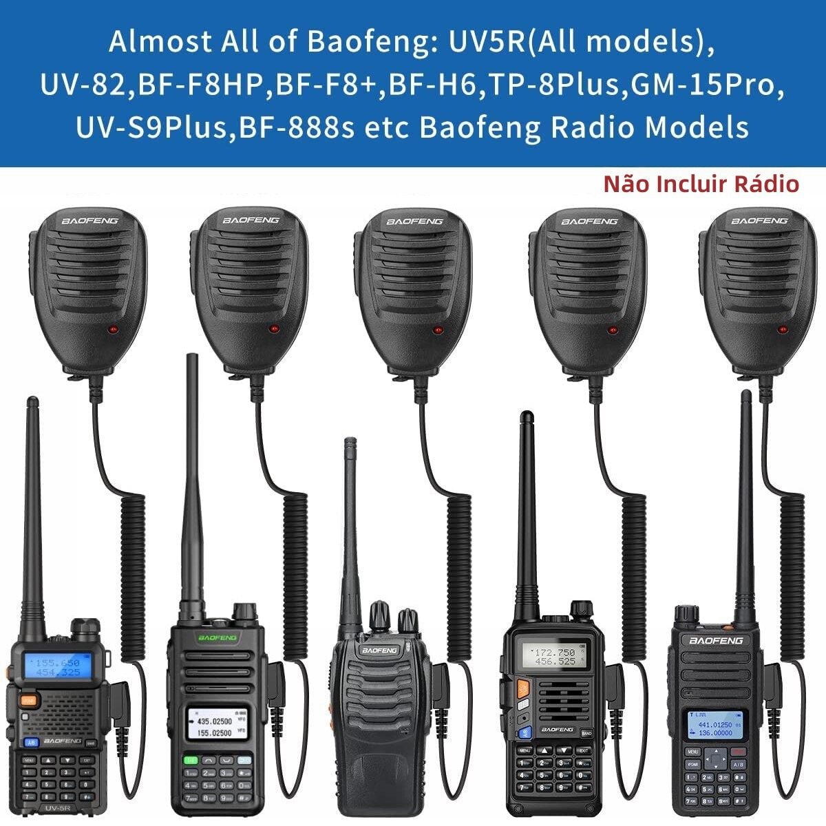 Baofeng microfone walkietalkie