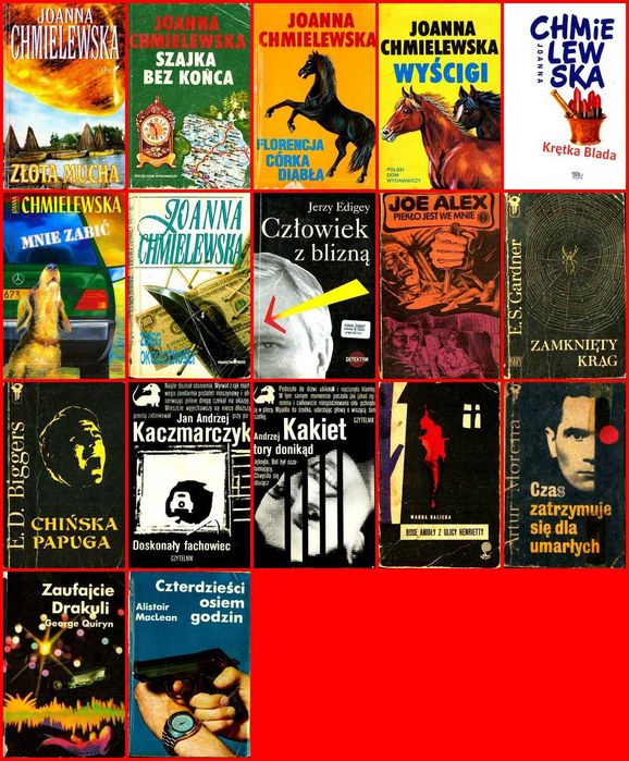33  kryminały Chmielewska, Alex Edigey Chandler Gardner MacLean i inni