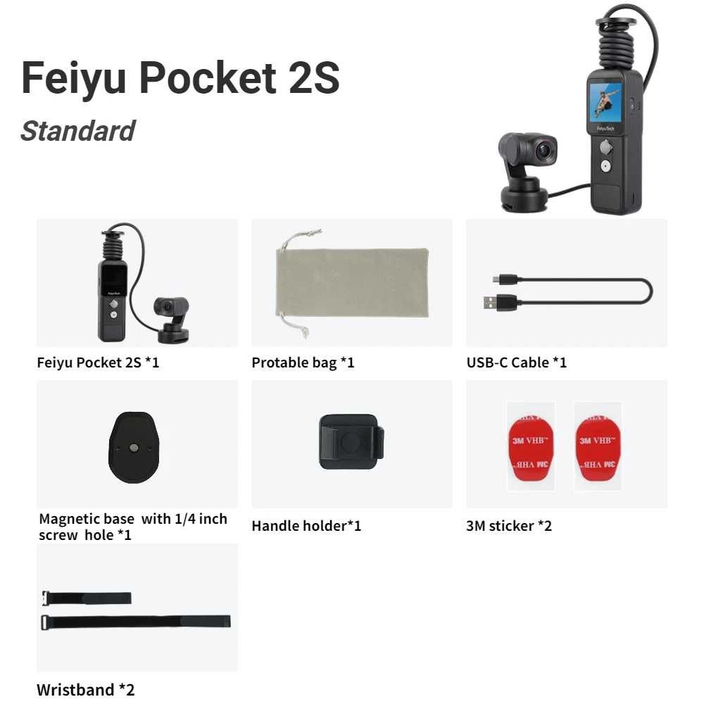 Feiyu tech Pocket 2S jak nowa 4k kamera gimbal