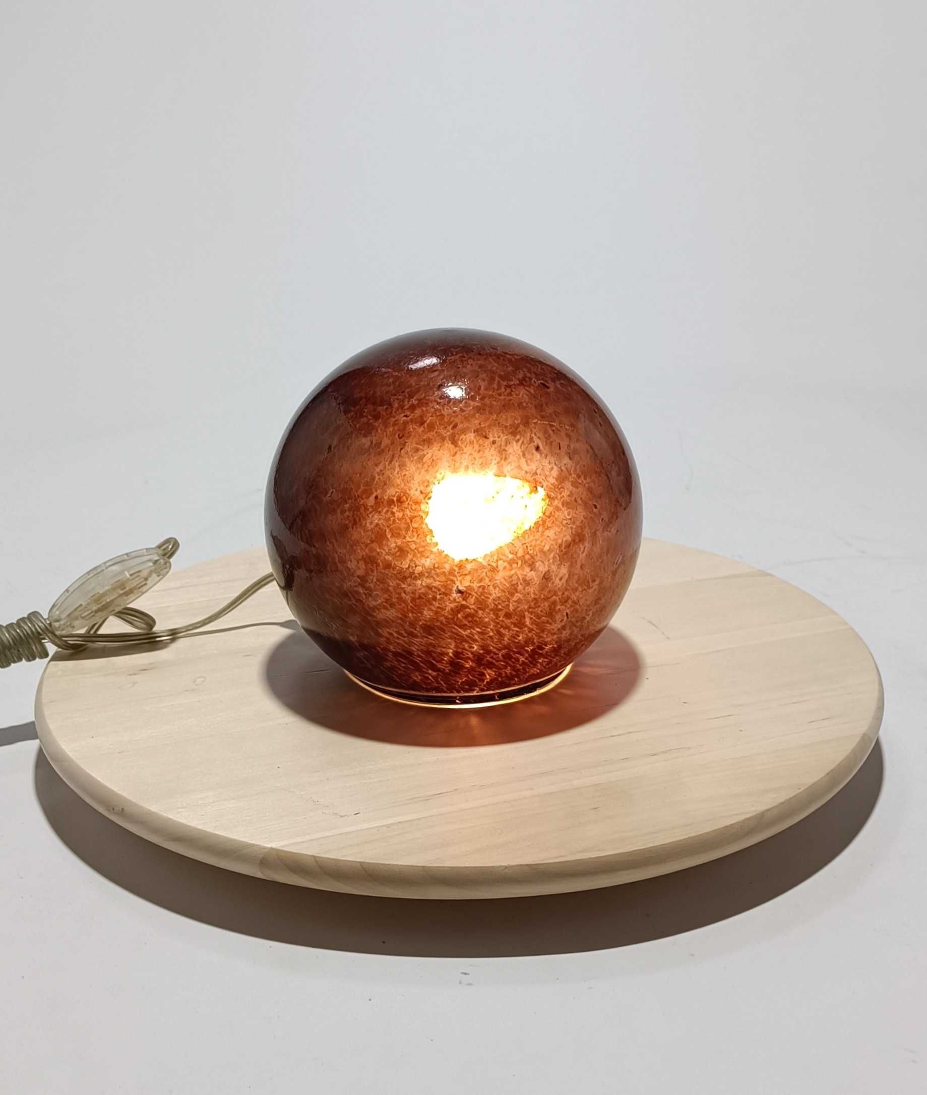 Candeeiro de mesa Globo | preto/castanho