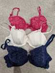 3 x stanik 75C, george i h&m, lekko usztywniane
