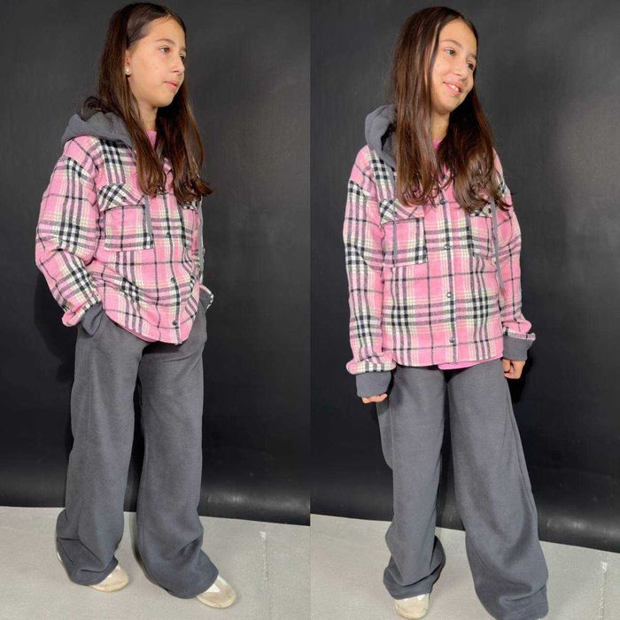 Трендовий флісові комплект для дівчинки. Розпродаж! Розмір 134-140см.