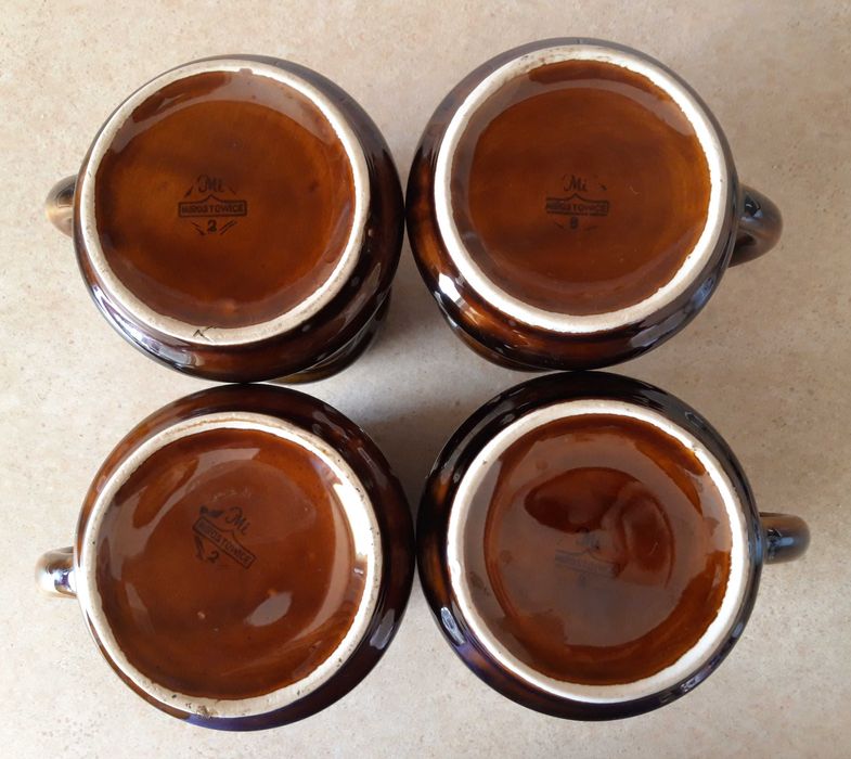 Mirostowice 4 kufle 0,5 l ceramika PRL