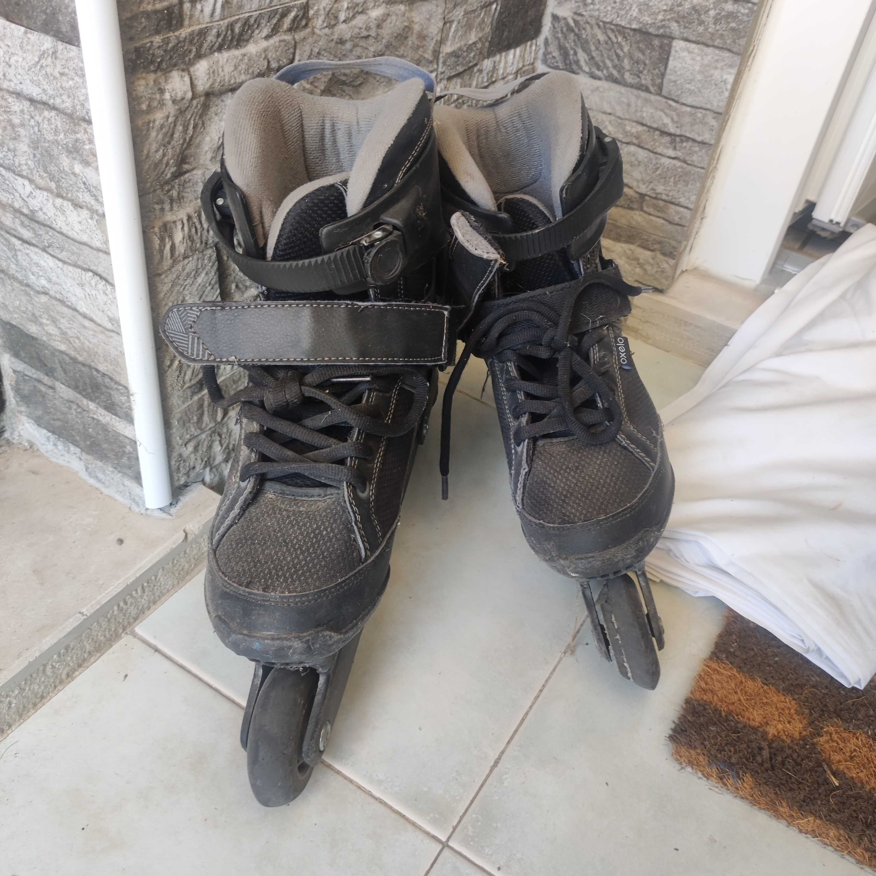 Patins em linha , usados