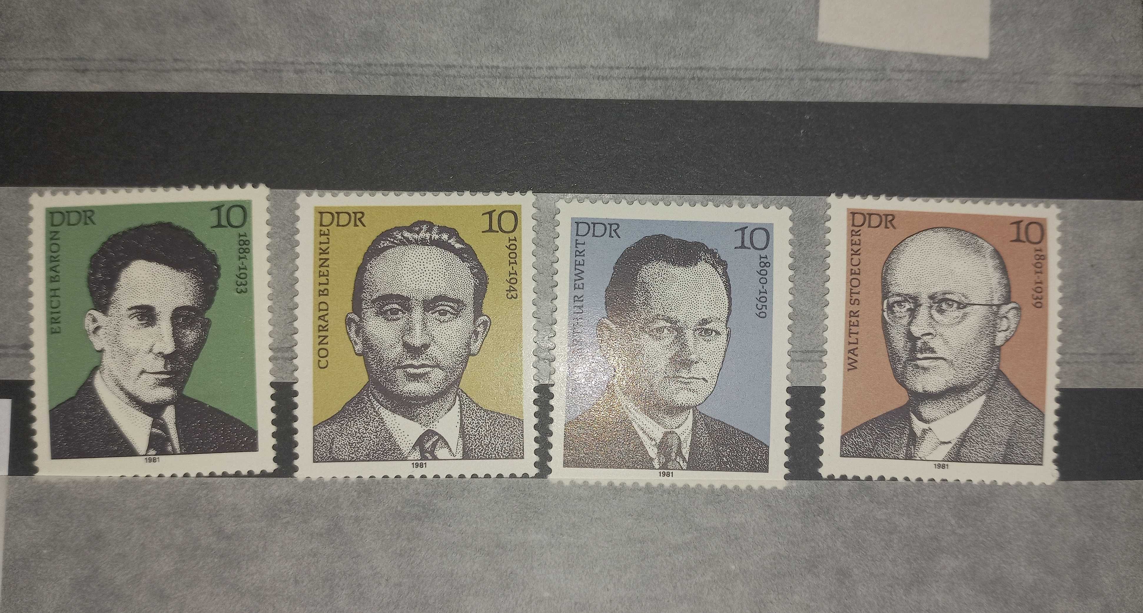 Zestaw znaczków - DDR - sławni ludzie