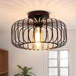 FRIDEKO HOME Lampa sufitowa, czarna, nowoczesna l z metalu