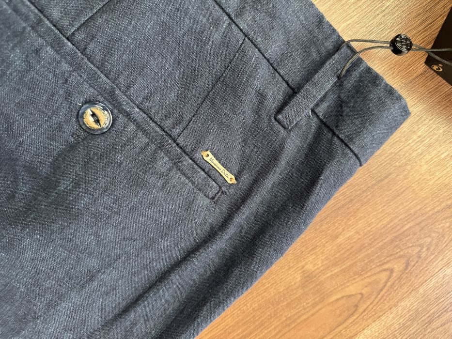 Штани Massimo Dutti лляні сині, розмір 46