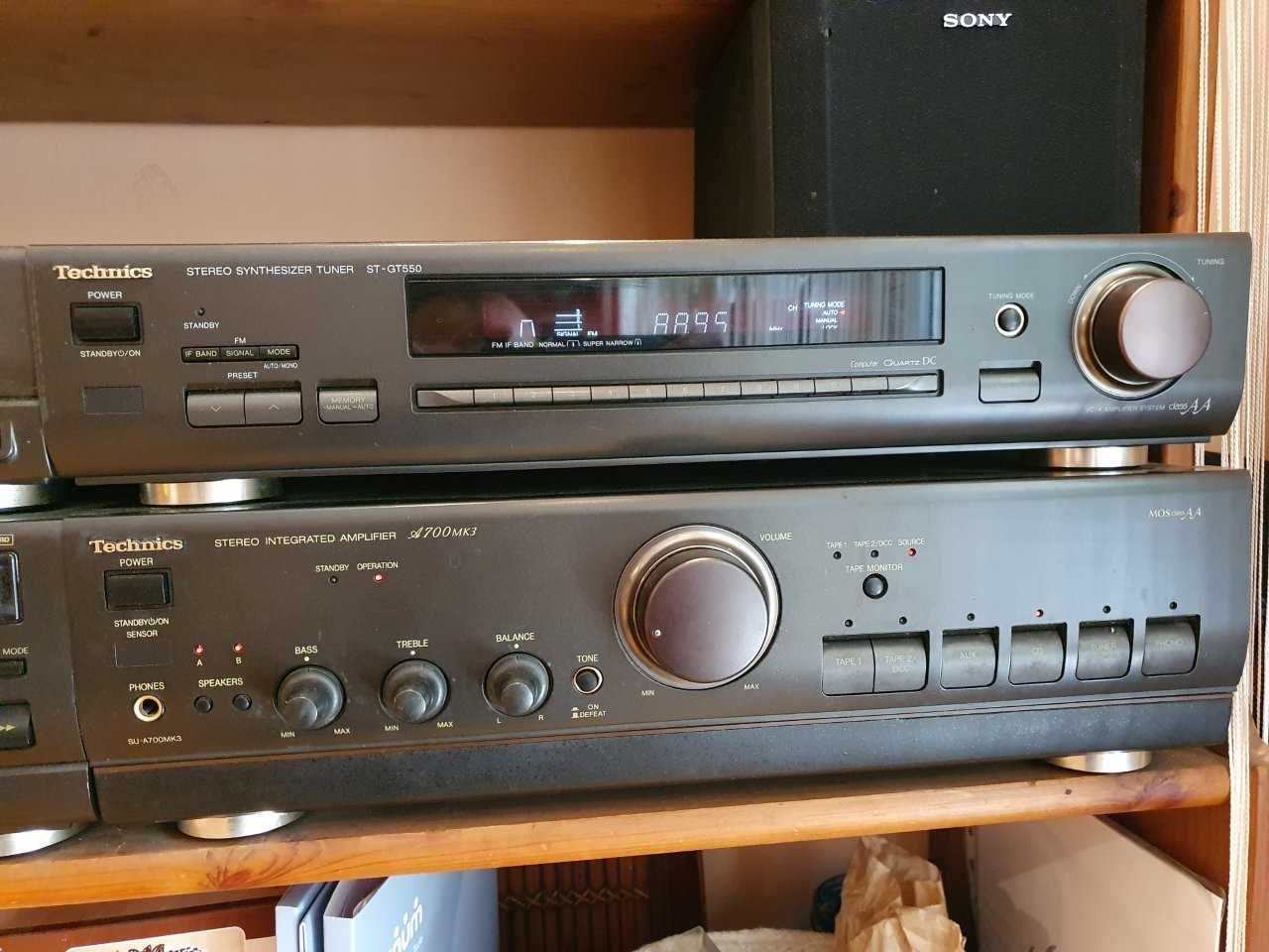 Wieża stereo Technics – SU-A700MK3 + CD, tuner, deck + pilot – komplet