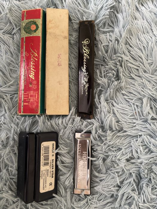Dwie Harmonijki Hohner silver star C i Blessing