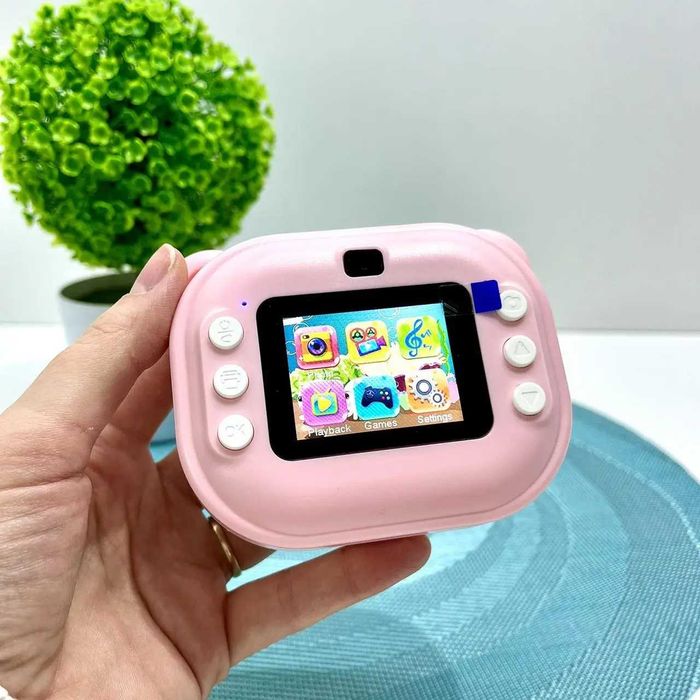 Фотоапарат-принтер чб друк  2 рулони термопапери фото відео ігри SD