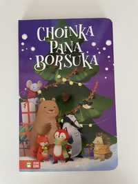 Duża kartonowa książka dla dzieci Choinka pana Borsuka Ślady na śniegu