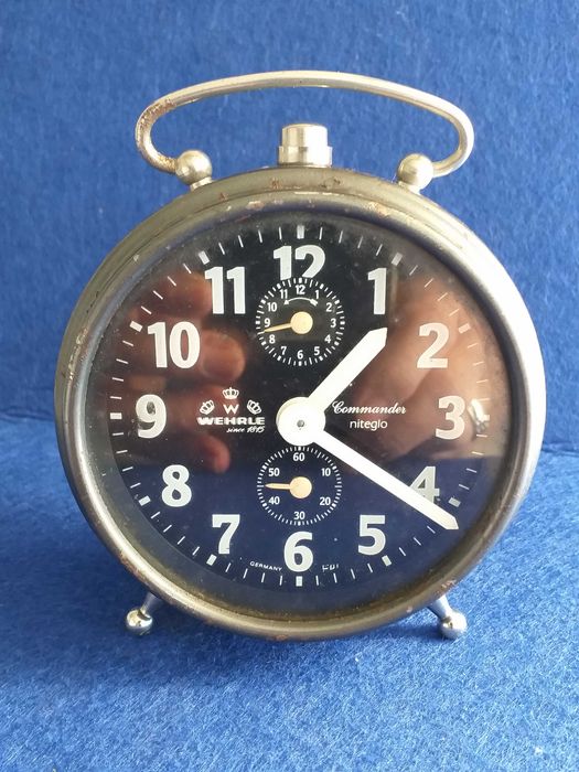 relógio despertador Wehrle Commander niteglo.