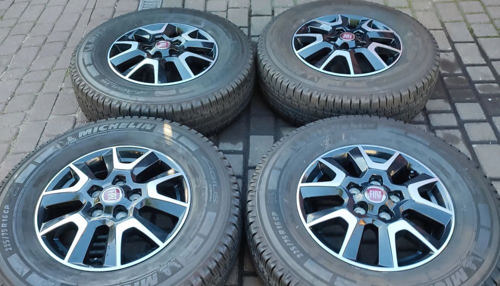 Koła Felgi Aluminiowe Oryg. Fiat Ducato Peugeot Boxer Citroen Jumper  Camper 16Cali 5x118 Michelin Agilis 225/75/16CP 2021r 4x8,4mm