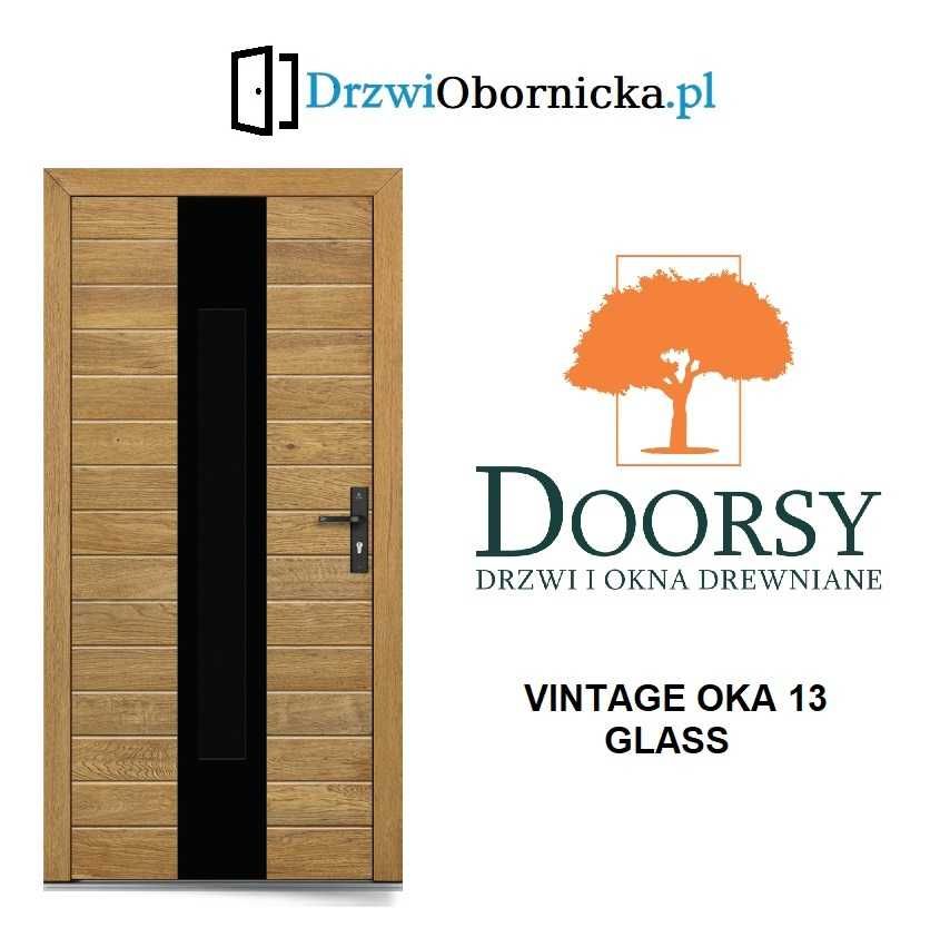 Drzwi DOORSY VINTAGE OAK drewniane zewnętrzne wejściowe 100mm grubości