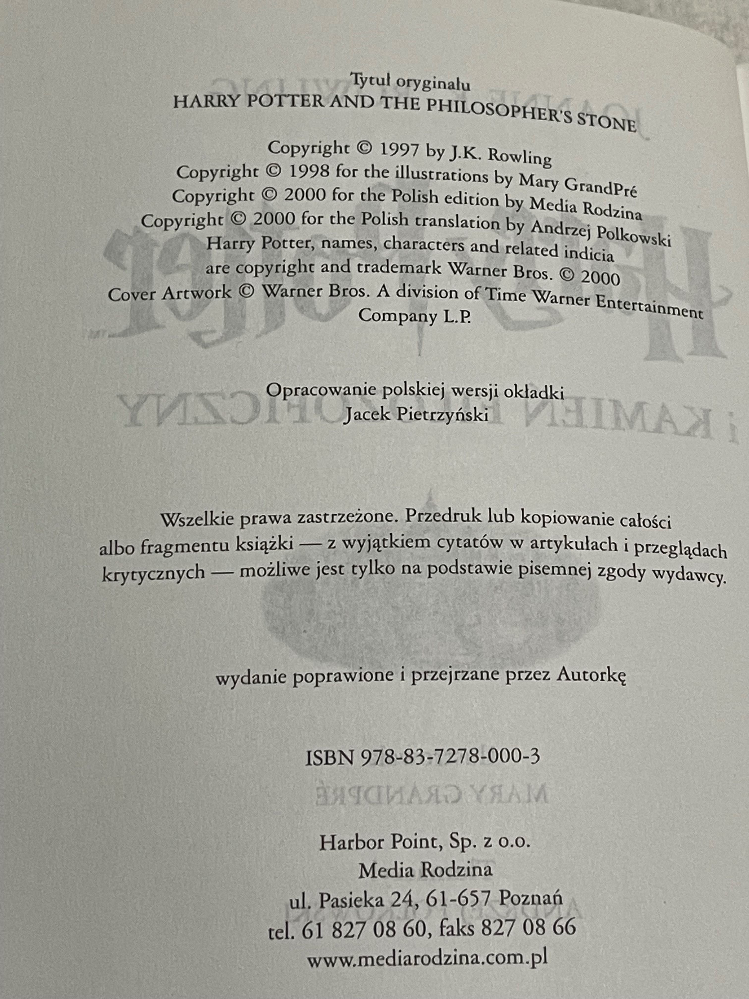 Harry Potter i kamień filozoficzny - Rowling