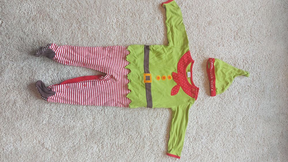 Strój Elfa / pomocnika św. Mikołaja dla rocznego dziecka