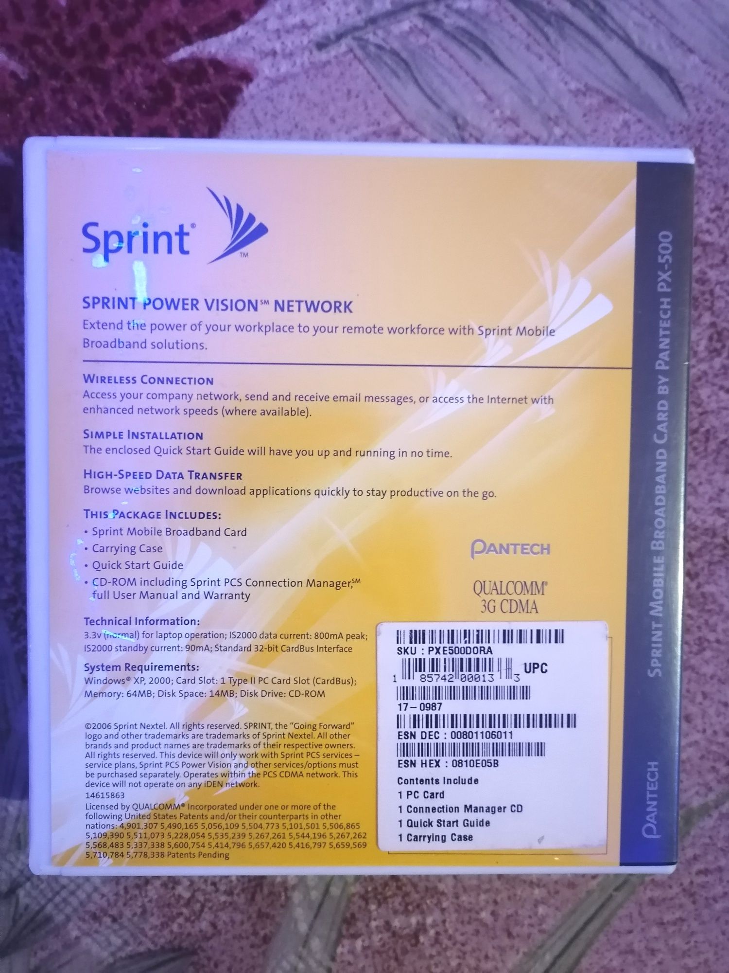 Модем Sprint Mobile Broadband Card PX-500