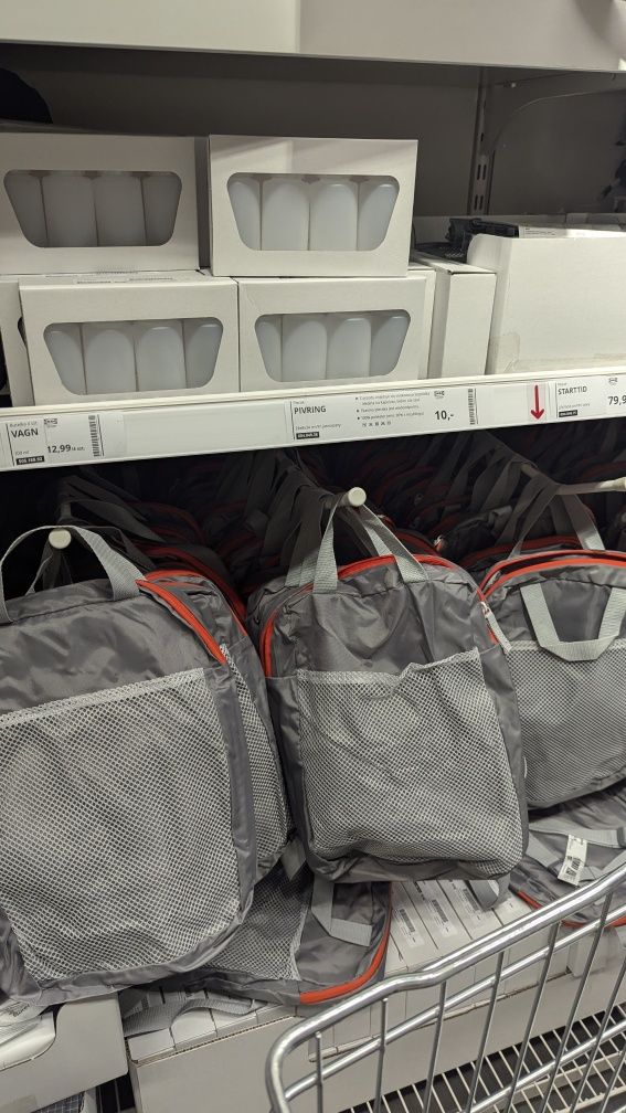 100грн Рюкзак PIVRING Ikea 24х8х34 см/9 л
